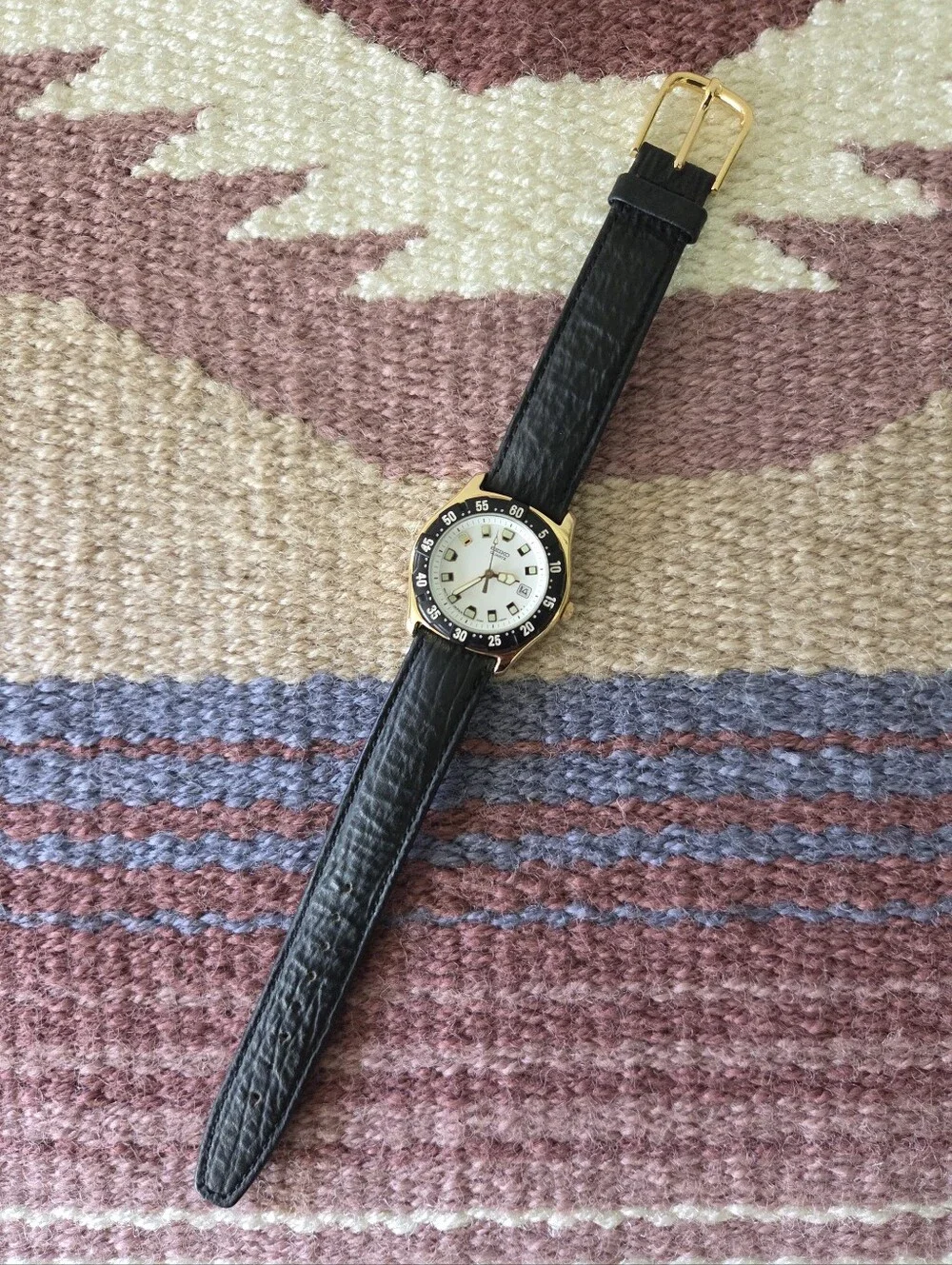 Vintage Date Diver Sports Seiko 28mm Women’s Watch 7N82-0238 New Battery